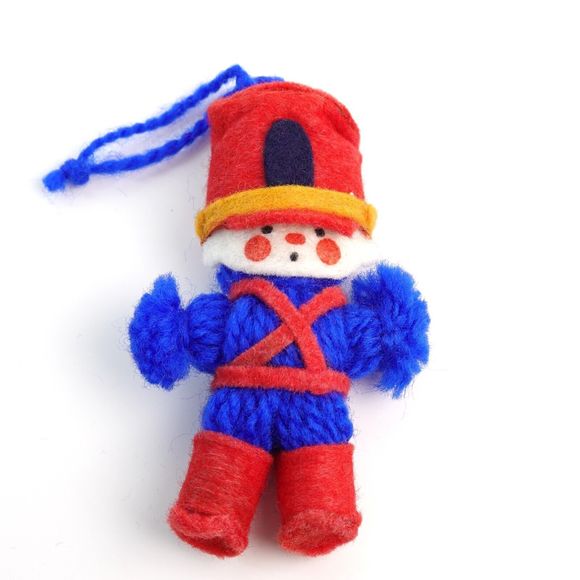 Vintage Hallmark Ornament 1973 Yarn Soldier Boy - Picture 1 of 12